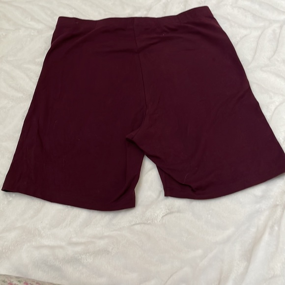 2 Pink, size M, High Waist Bike/Yoga Short.  One is Orange, and one is Eggplant. - Picture 8 of 8